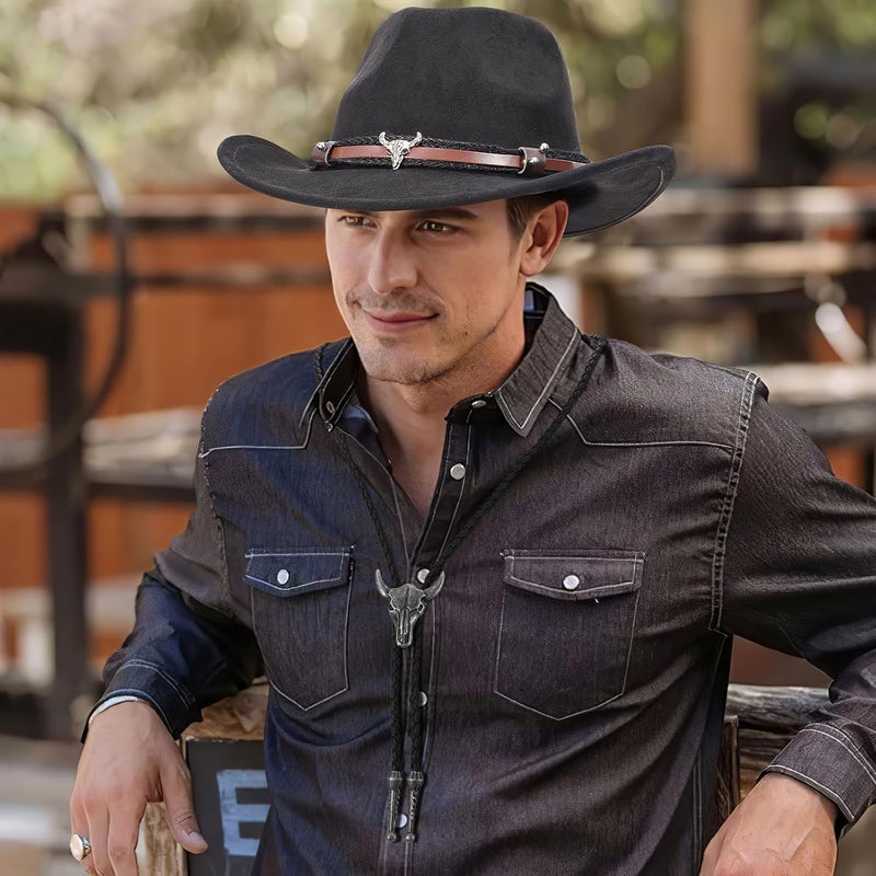 Sansths Bolo Tie for Men Cowboy Tie Native American Retro Western Necklace Cowboy Cowgirl Accessories for Men Women - Image 4